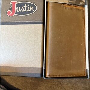 NWT Justin Boots brand Genuine Leather Rodeo Wallet NEW IN BOX